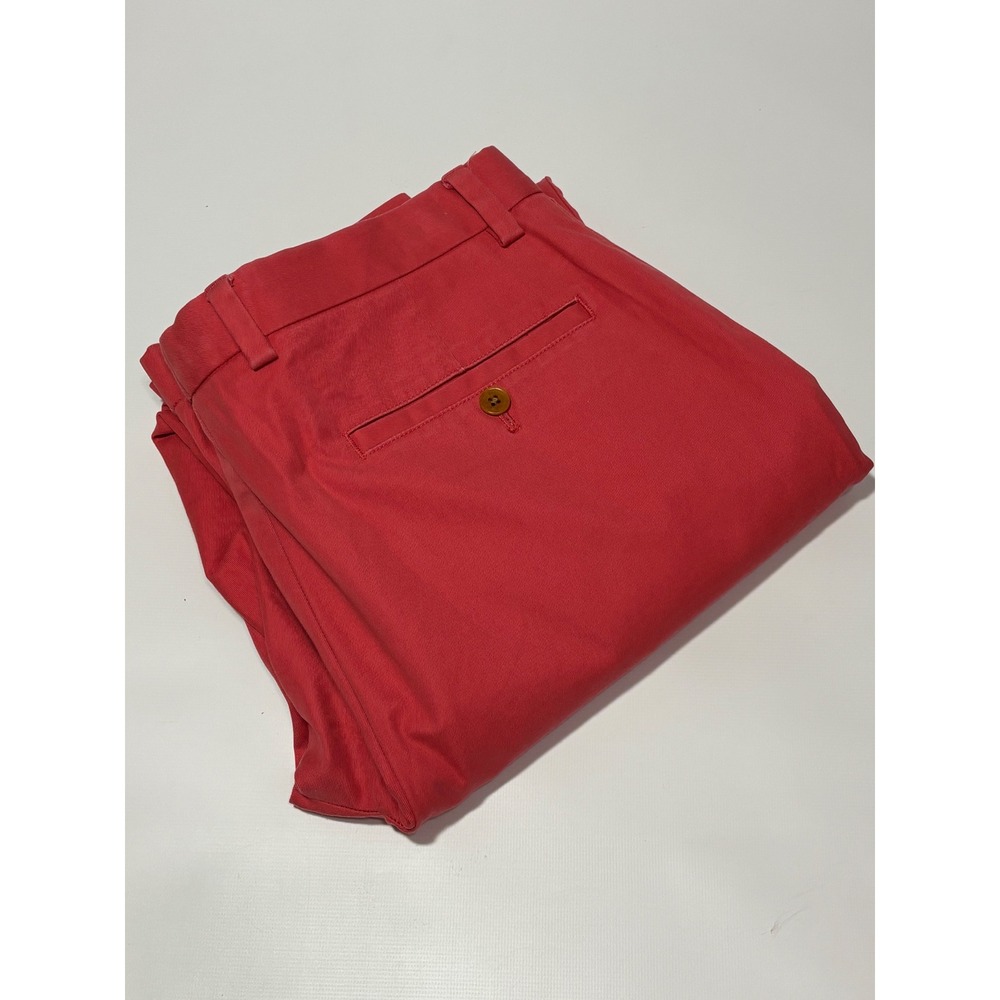 Brooks Brothers Milano Slim Fit Salmon Supima Cotton Chino Pants Mens 33x32 - Picture 11 of 12